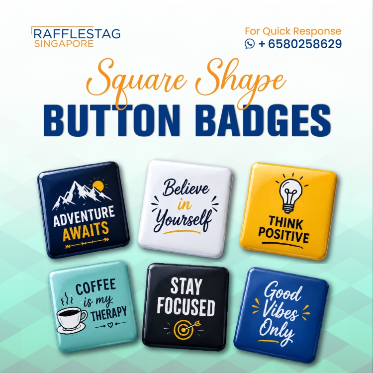Square Shape Button Badges