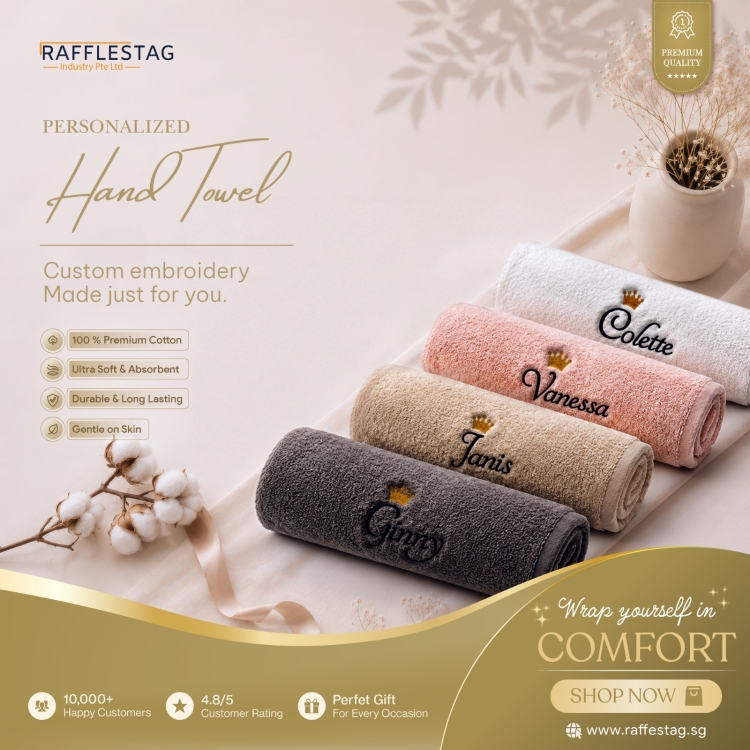 Custom Hand Towels in Singapore – Compact and Practical