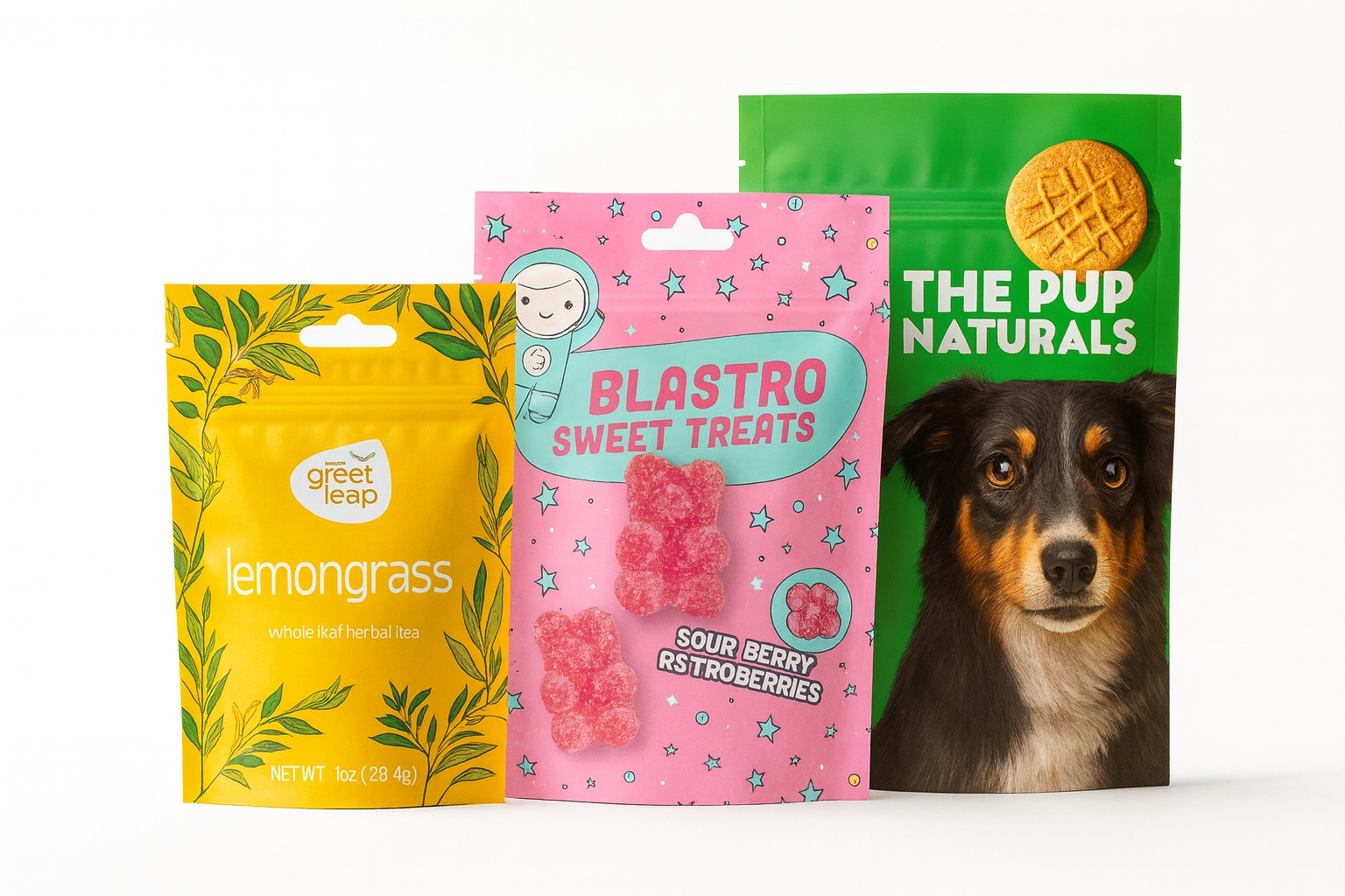 Custom Stand Up Pouches - Durable, Stylish & Perfect for Branded Packaging